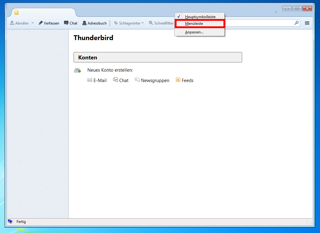 how to change password on mozilla thunderbird email